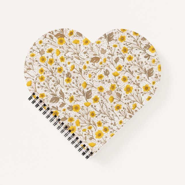 Buttercups, yellow and brown notebook (Front)