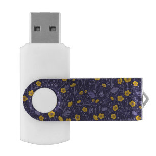 Buttercups, yellow and violet flash drive