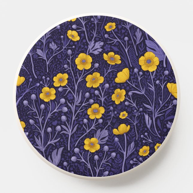 Buttercups, yellow and violet PopSocket (Popsocket)