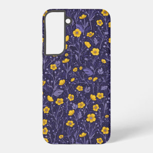 Buttercups, yellow and violet samsung galaxy s22+ case