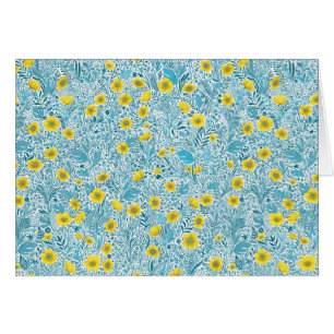 Buttercups, yellow, blue and white cards