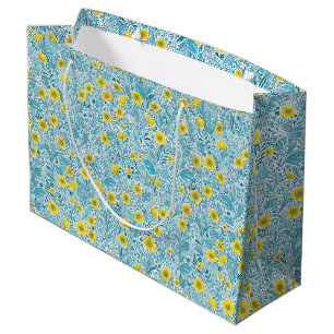 Buttercups, yellow, blue and white large gift bag