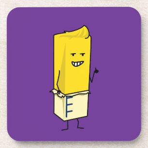 Buttered Buttery Stick of Butter Happy Thumbs Up Beverage Coaster