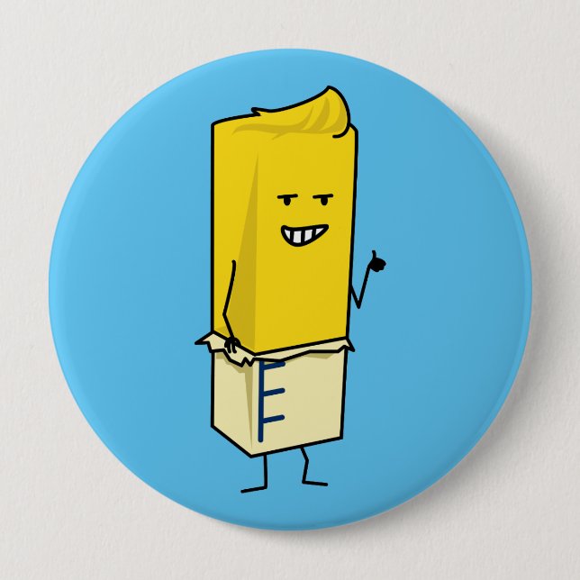 Buttered Buttery Stick of Butter Happy Thumbs Up Button (Front)