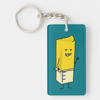Buttered Buttery Stick of Butter Happy Thumbs Up Keychain