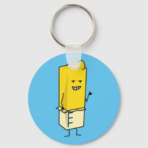 Buttered Buttery Stick of Butter Happy Thumbs Up Keychain