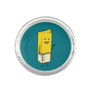 Buttered Buttery Stick of Butter Happy Thumbs Up Ring