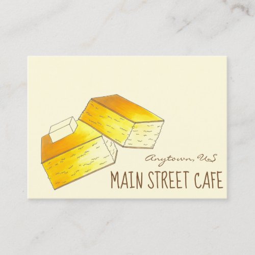 Buttered Cornbread Southern Soul Food Spoon Bread Business Card