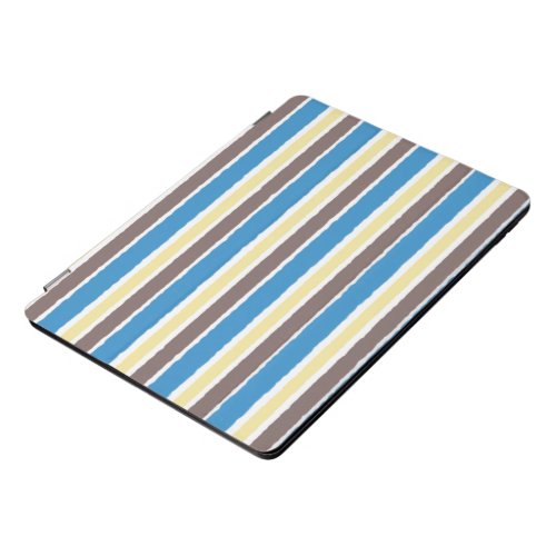 Buttered Popcorn Coffee Brown Sonic Blue Stripes iPad Pro Cover