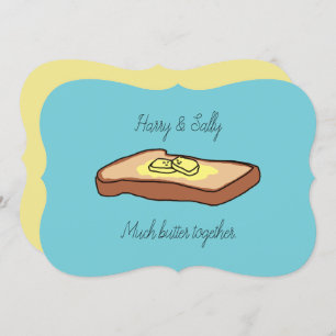 Buttered Toast Casual Fun Bridal Shower Invitation