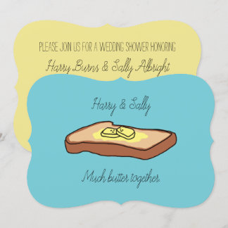 Buttered Toast Casual Fun Bridal Shower Invitation