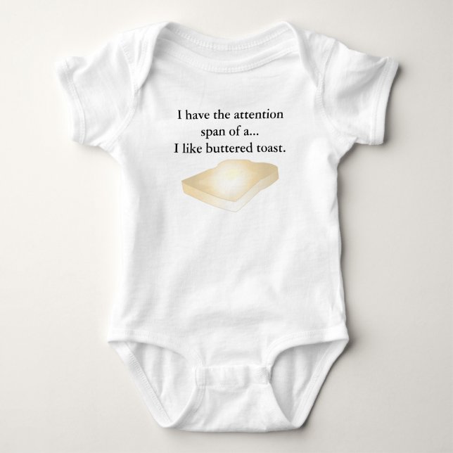 Buttered Toast T-Shirt Baby Bodysuit (Front)