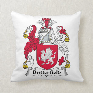 Butterfield Family Crest Throw Pillow