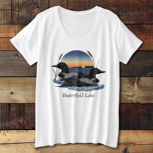 Butterfield Lake Loon Pair Plus Size T-Shirt