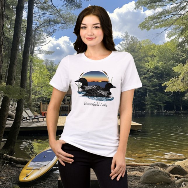 Butterfield Lake Loon Pair Tri-Blend Shirt (Creator Uploaded)
