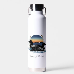 Butterfield Lake Loon Pair Water Bottle