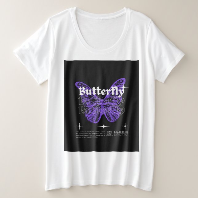 Butterflie design  plus size T-Shirt (Design Front)