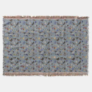 Butterflies, 1842 throw blanket