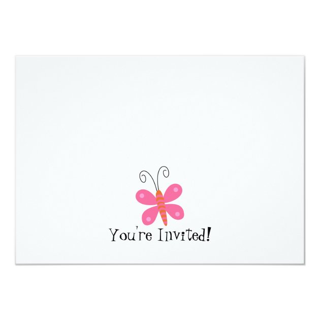Butterflies 1st Or 2nd Birthday Party Invitation