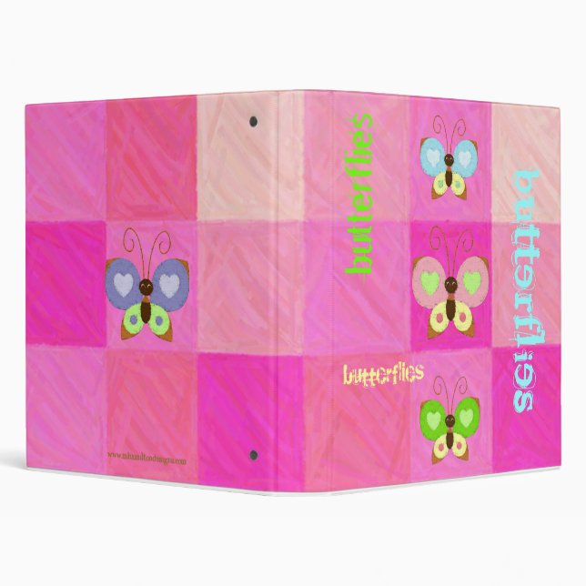 Butterflies 3 Ring Binder (Background)