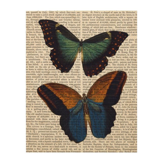 Butterflies 5 wood wall decor (Front)