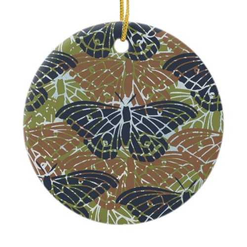 Butterflies Abstract Ceramic Ornament