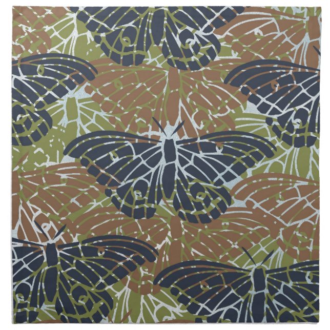 Butterflies Abstract Cloth Napkin (Front)