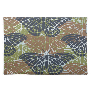 Butterflies Abstract Cloth Placemat