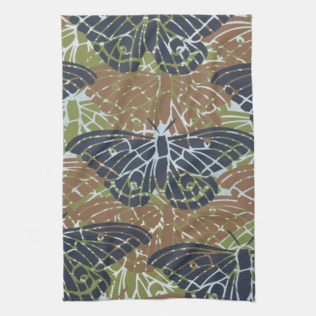 Butterflies Abstract Kitchen Towel (Vertical)