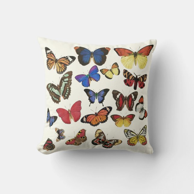 Butterflies Accent Throw Pillow (Front)