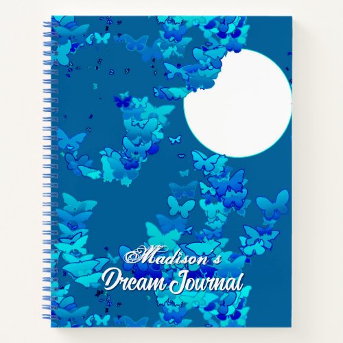 Butterflies Against a Blue Night Sky Dream Journal