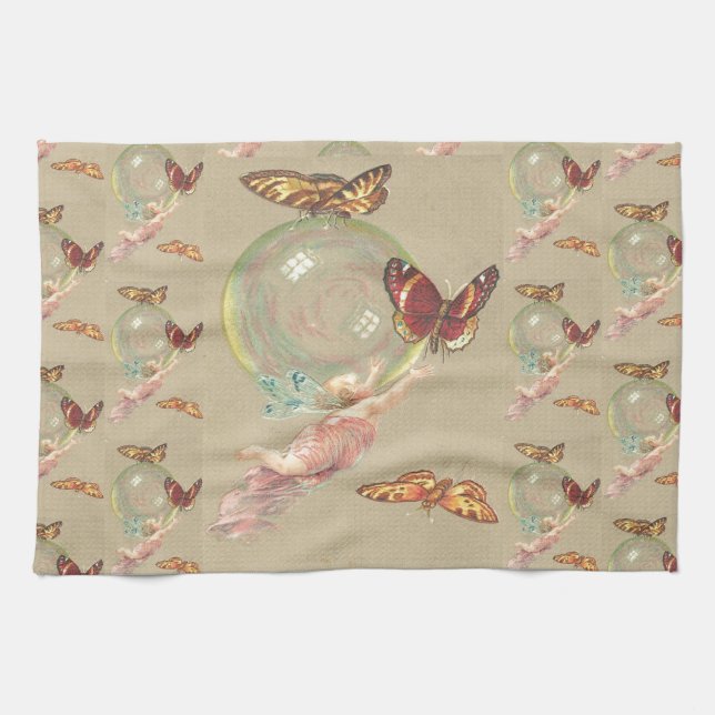 Butterflies and a Angel Towel (Horizontal)