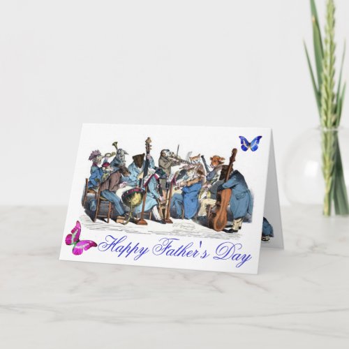 BUTTERFLIES ANDANIMAL FARM ORCHESTRA FATHERS DAY CARD