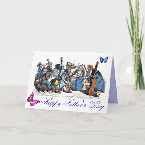BUTTERFLIES ANDANIMAL FARM ORCHESTRA FATHERS DAY CARD