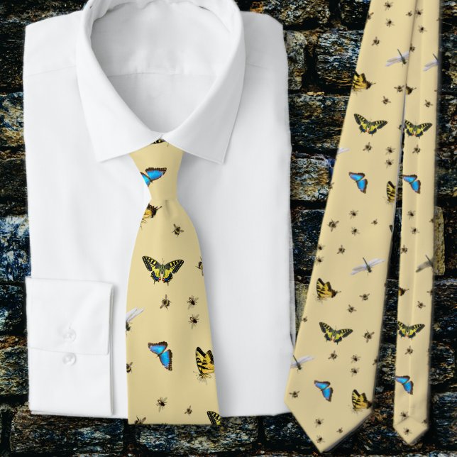 Butterflies and Bees Pattern Tie (Creator Uploaded)