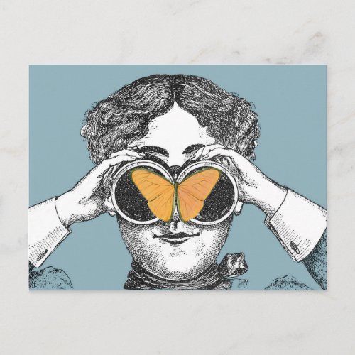 Butterflies and Binoculars Postcard