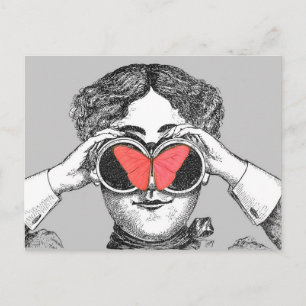 Butterflies and Binoculars Postcard