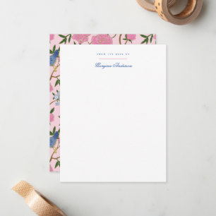 Butterflies and Birds Floral Personal Stationery Note Card