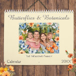 Butterflies and Botanicals Frames Custom Photo Calendar<br><div class="desc">Create a custom wall calendar with your own favorite photos, with this vibrant and colorful calendar template. The design features a pretty frame on each month's page, adorned with butterflies and plants in a watercolor style, ready for you to add your own photo. Simply click 'Personalize' to upload your own...</div>