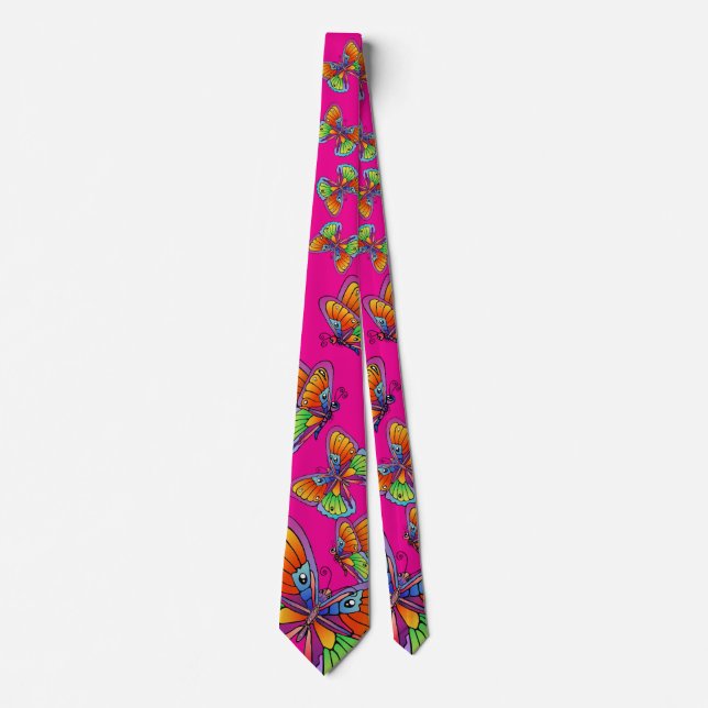 Butterflies and Butterflies Neck Tie (Front)