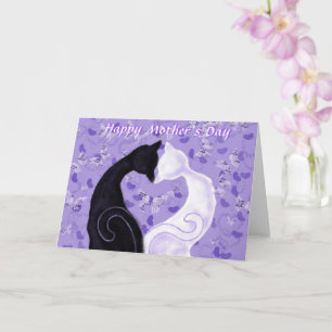 Butterflies and Cats Mother's Day Card