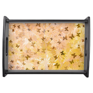 Butterflies and Daisies by Shirley Taylor Serving Tray