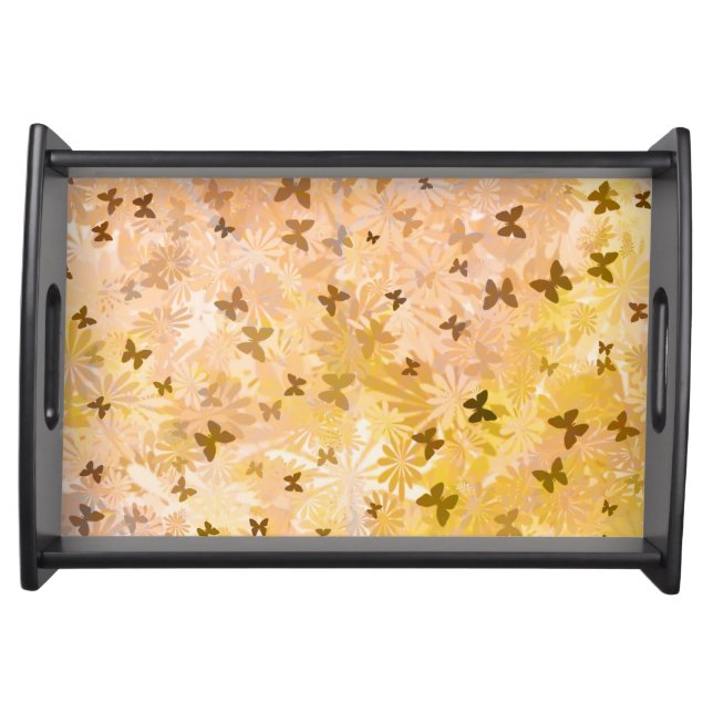 Butterflies and Daisies by Shirley Taylor Serving Tray (Front)