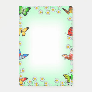 Butterflies and Daisies Post-it Notes