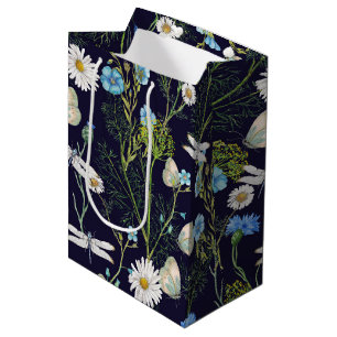Butterflies and Dragons Flies in Garden Medium Gift Bag