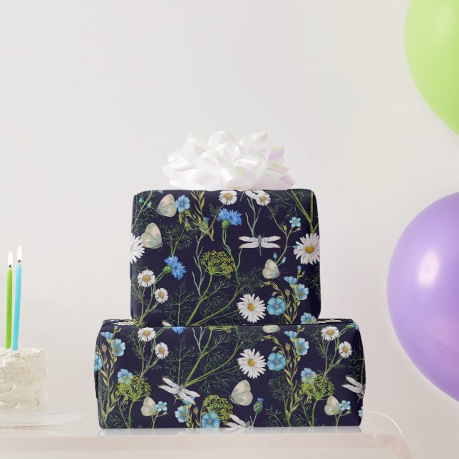 Butterflies and Dragons Flies in Garden Wrapping P Paper (Party Gifts)