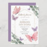 Butterflies and Eucalyptus Baby Shower Invitation