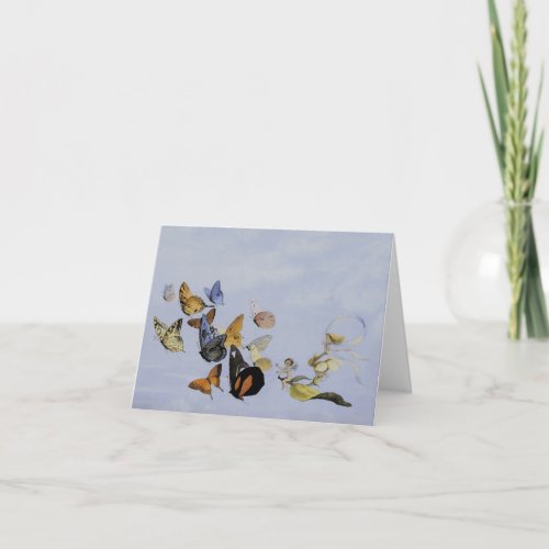 Butterflies and Fairies  Greeting  Note Card