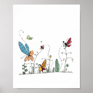 butterflies and fairies themed poster