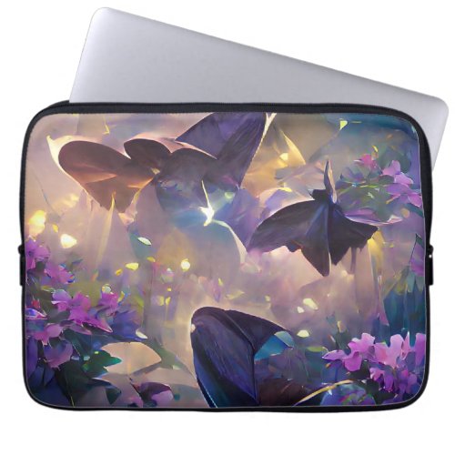 Butterflies and fireflies  laptop sleeve
